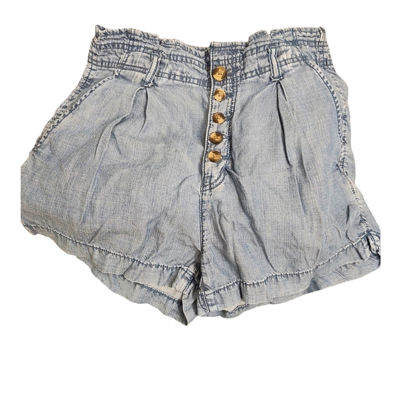 American Eagle Outfitters Light Blue High Waist Shorts - Picture 1 of 4